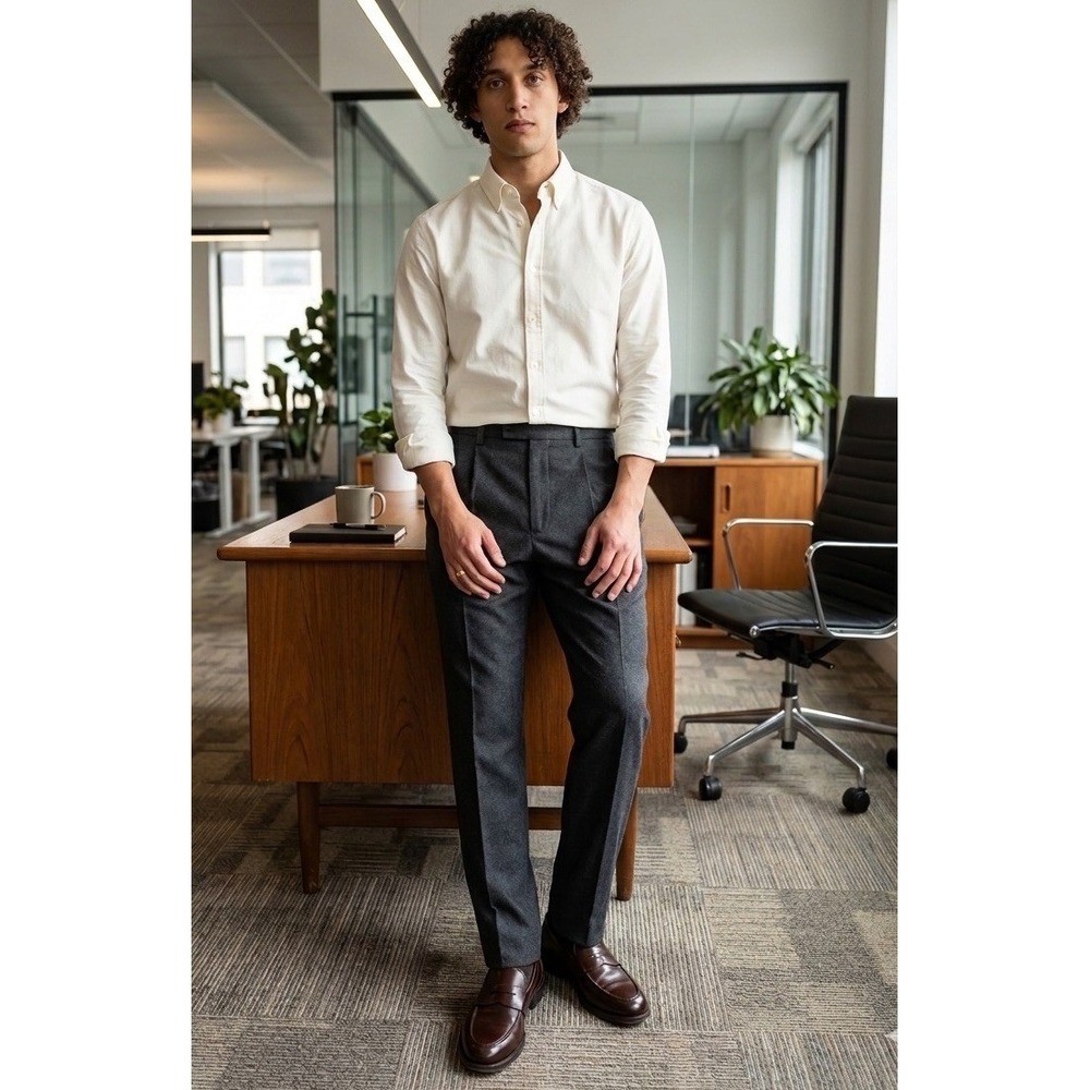 NN.07 No Nationality Bill 1067 Pleated Trousers Pants Black Mens Sz 34x29 NWT